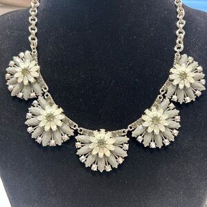 Elegant Silver Floral Necklace